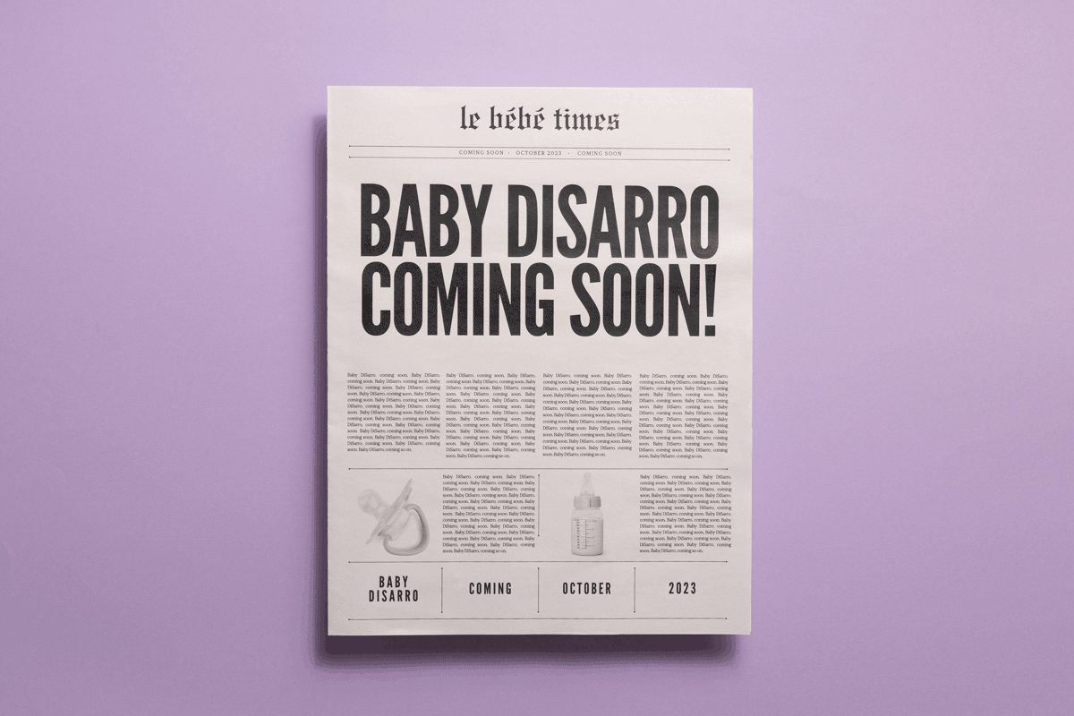 Custom pregnancy announcement newspaper. Printed by Newspaper Club.