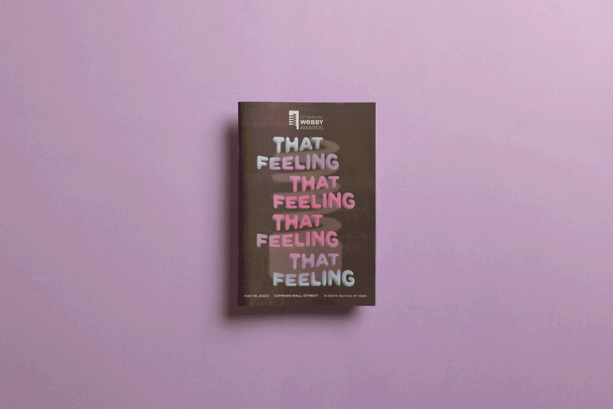 The Webby Awards 2023 programme printed by Newspaper Club