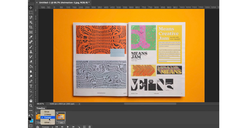 How to make an animated GIF flipping through your publication