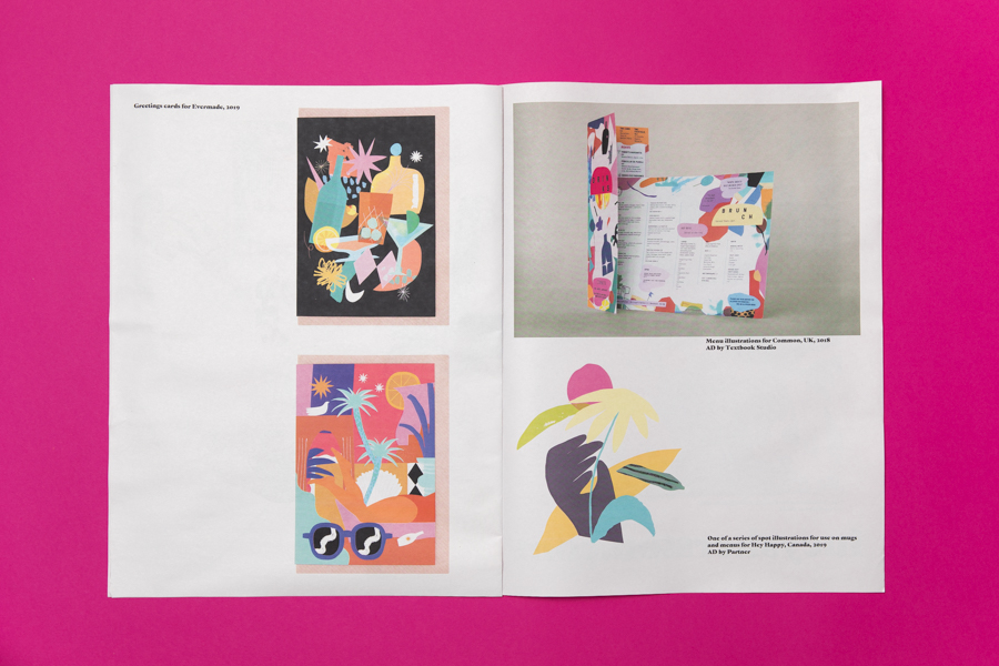 Lucy Sherston's illustration portfolio printed as a newspaper by Newspaper Club