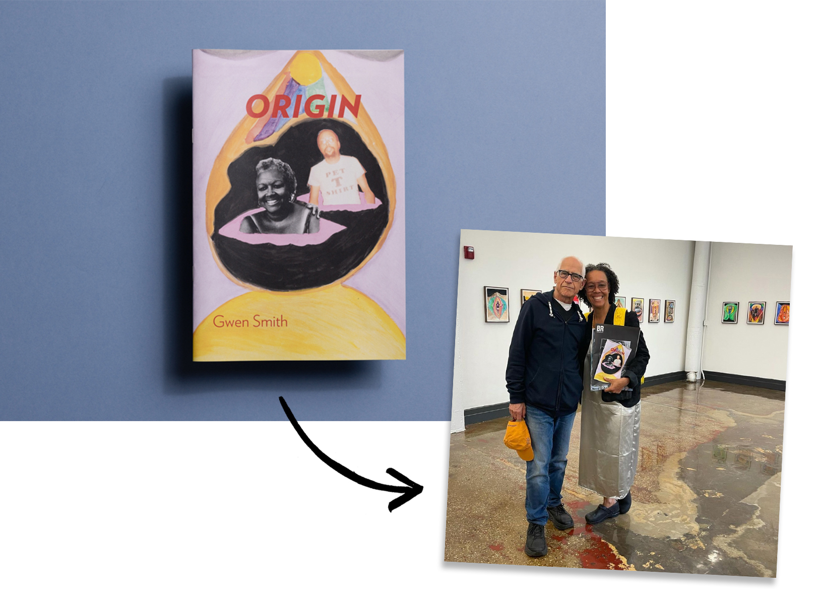 Origin by Gwen Smith. Exhibition catalogue printed by Newspaper Club.