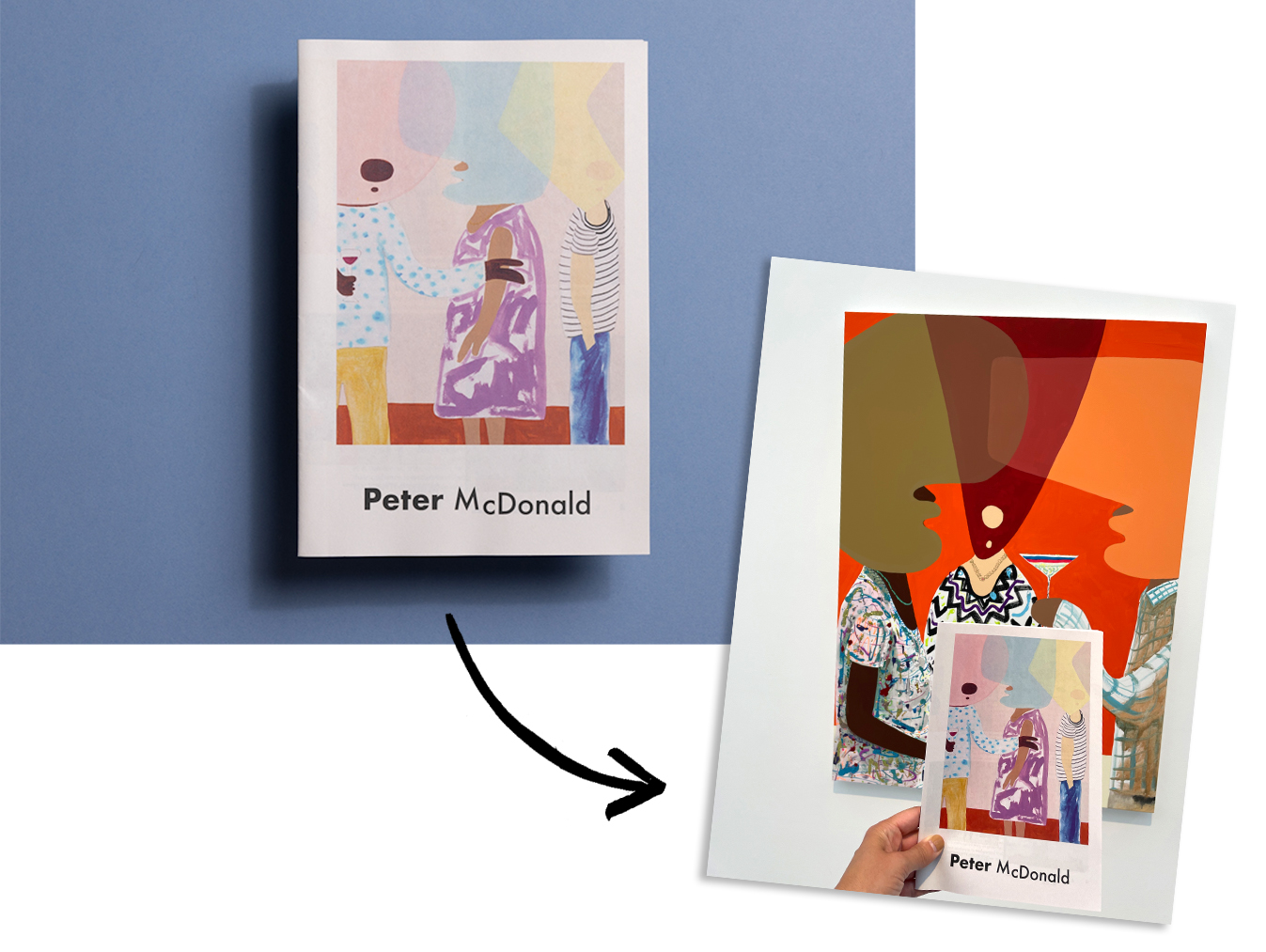 Peter McDonald exhibition catalogue printed by Newspaper Club. Designed by Abake.