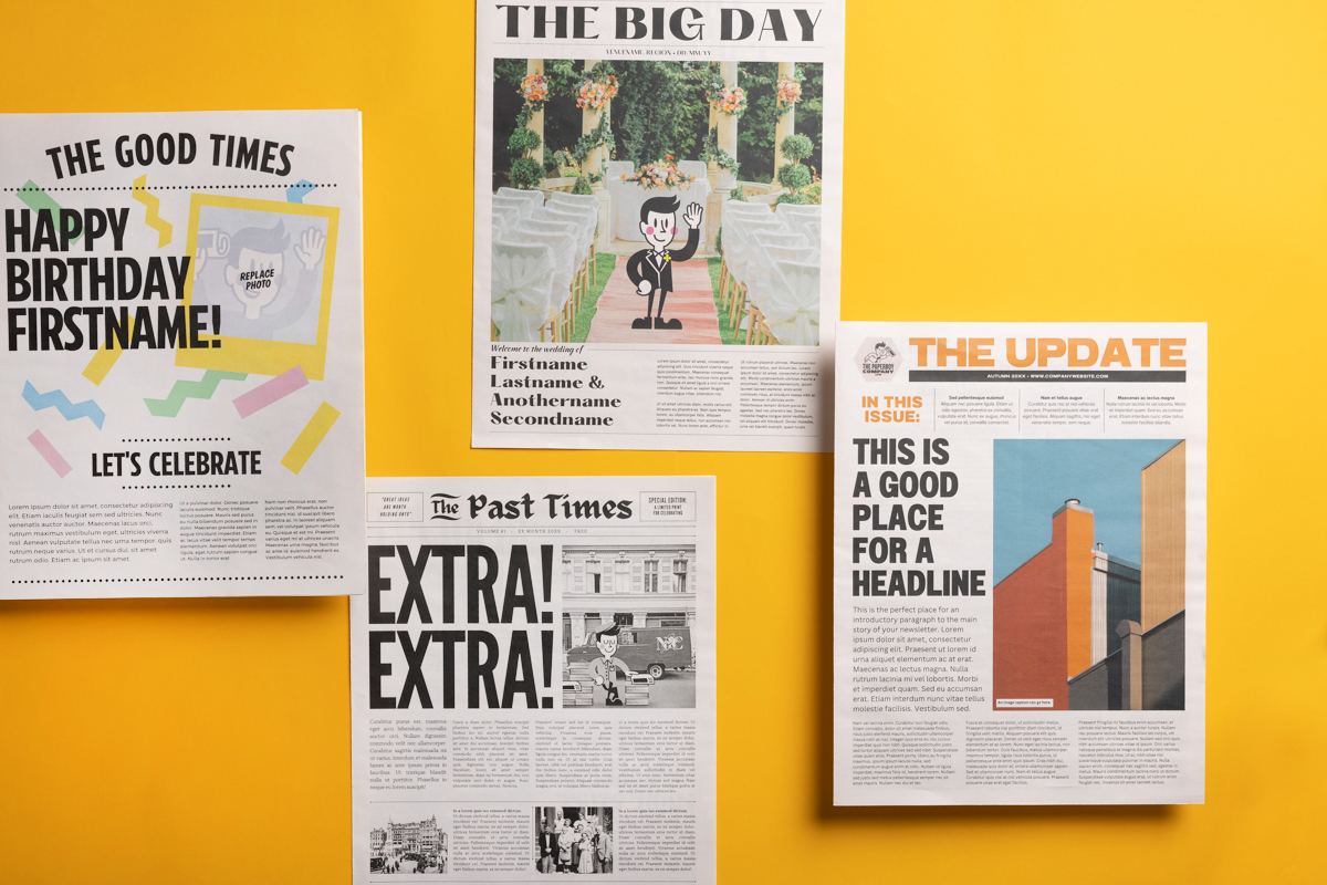 Newspaper templates for Canva