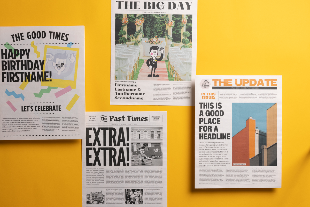 Newspaper templates for Canva