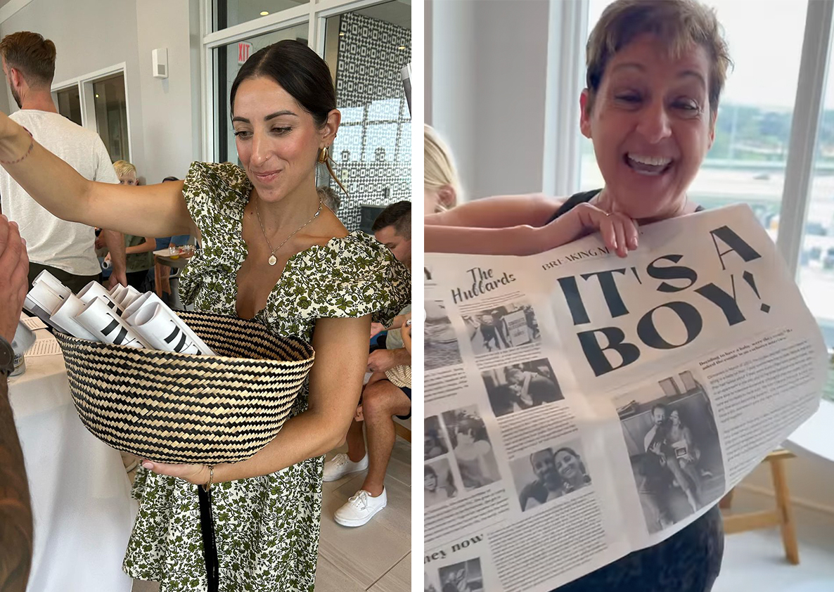 Gender reveal newspaper