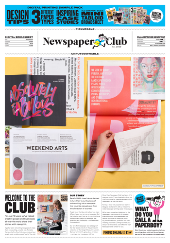 Front cover of Digital Broadsheet 55gsm improved PDF sample