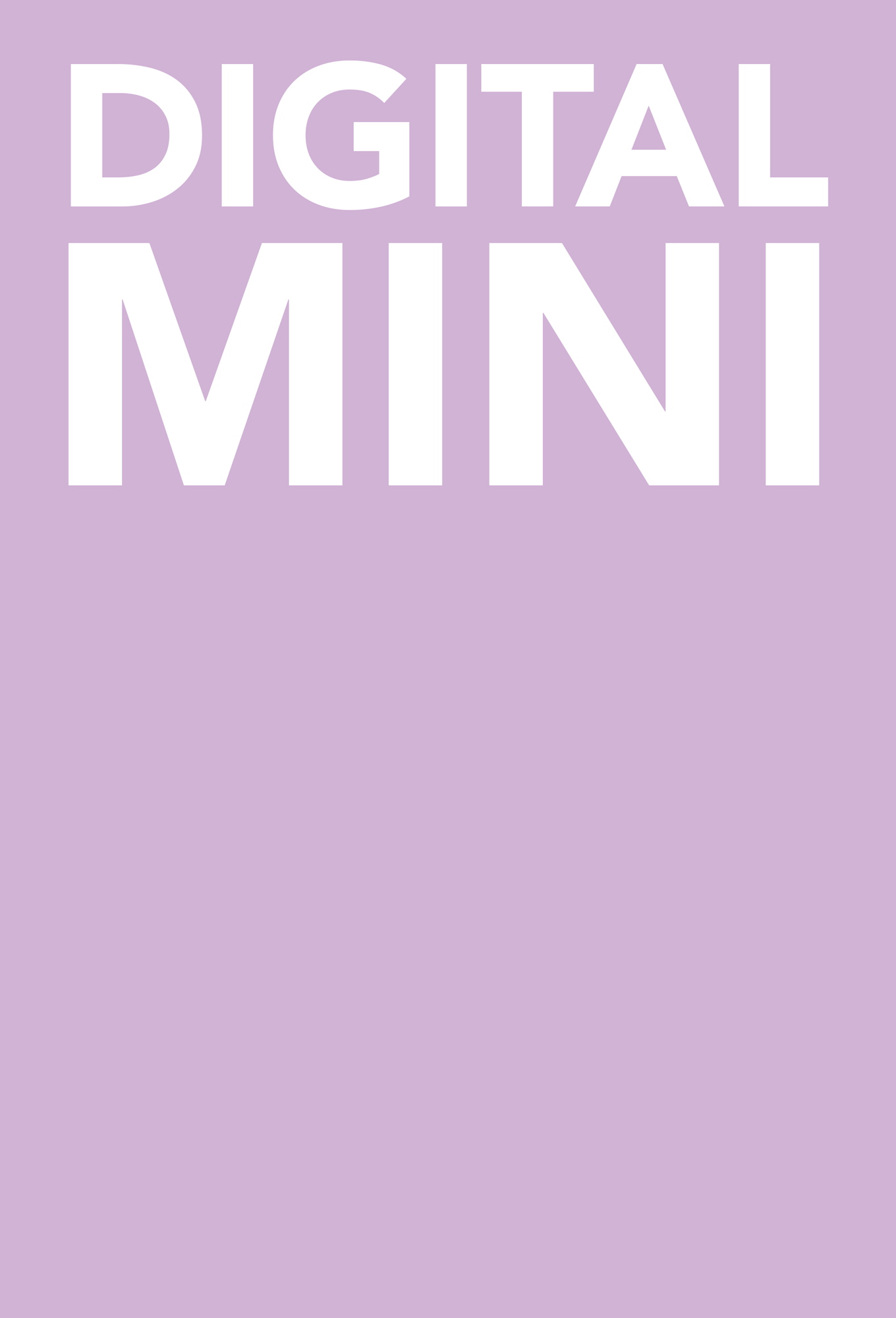 Front cover of blank Digital Mini template