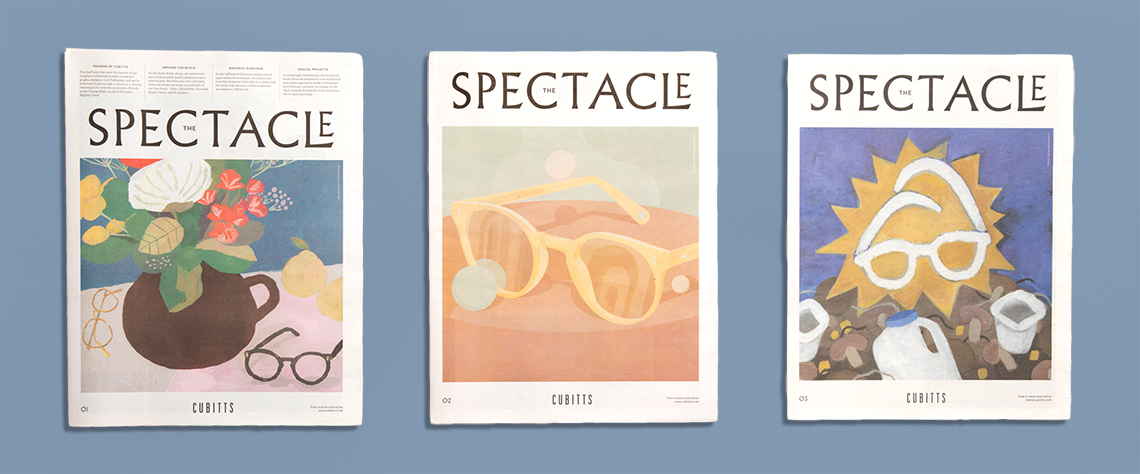 Tabloid newspapers by cubitts on a blue background